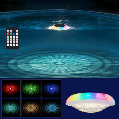 Solar-Powered Floating Pool Light with Remote
