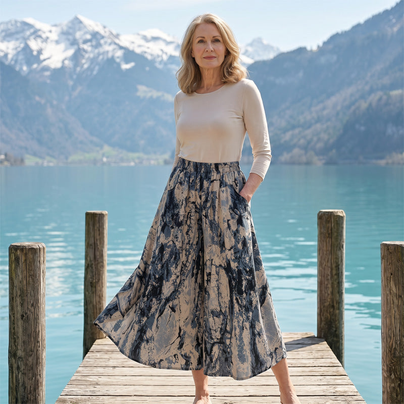 Women's Summer Wide-Leg Capri Pants