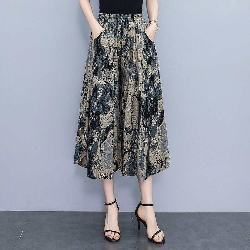 Women's Summer Wide-Leg Capri Pants