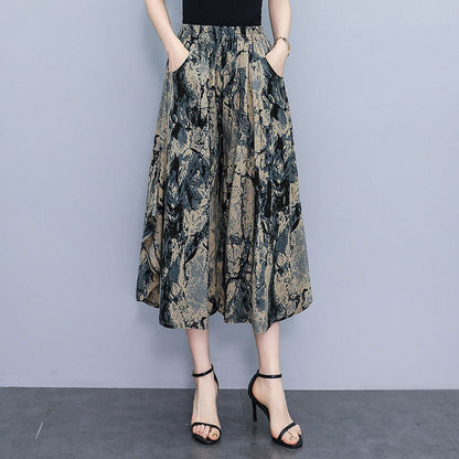 Women's Summer Wide-Leg Capri Pants