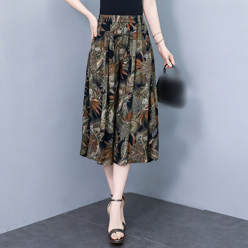 Women's Summer Wide-Leg Capri Pants