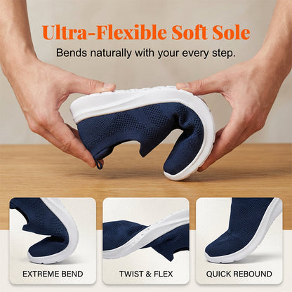 Women's Breathable Mesh Slip-On Walking Shoes