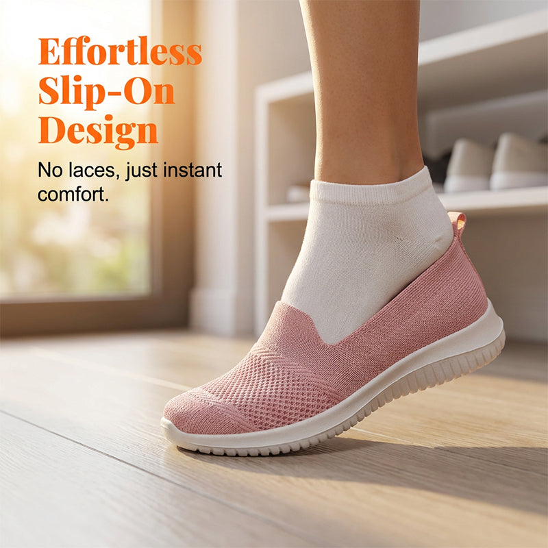 Women's Breathable Mesh Slip-On Walking Shoes