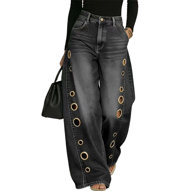 🔥 50% OFF · Women's Wide-Leg Pants with Ear Detail ✨