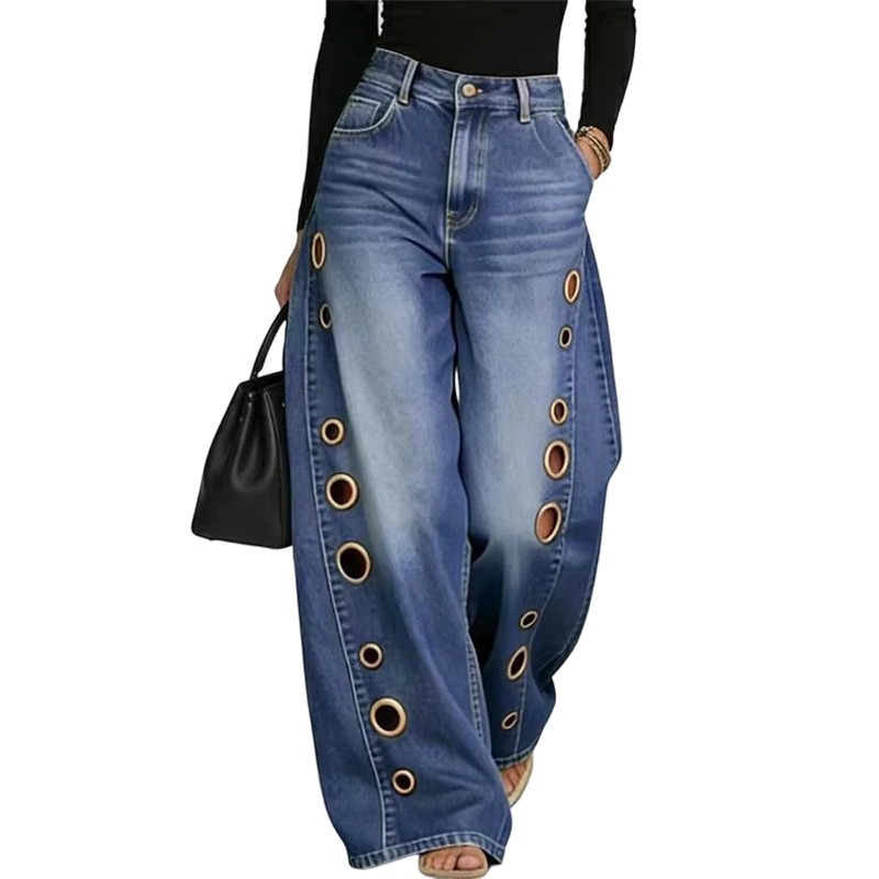 🔥 50% OFF · Women's Wide-Leg Pants with Ear Detail ✨