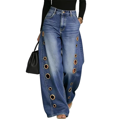 🔥 50% OFF · Women's Wide-Leg Pants with Ear Detail ✨