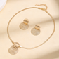 ✨Elegant Geometric Necklace & Earring Set | Premium Gold-Plated Flat Snake Chain Jewellery for Women 🔶