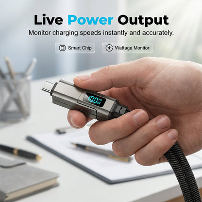 🔥HOT SALE50% OFF🔥4-in-1 Digital Display Keychain Charging Cable