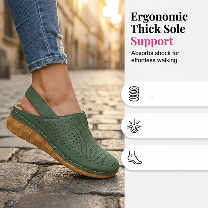 🎉Summer Explosion🏖️Women's Casual Perforated Wedge Slingback Sandals