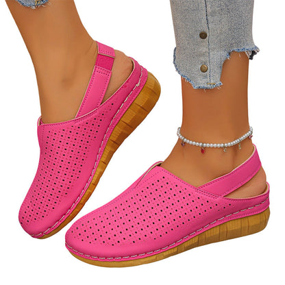 🎉Summer Explosion🏖️Women's Casual Perforated Wedge Slingback Sandals