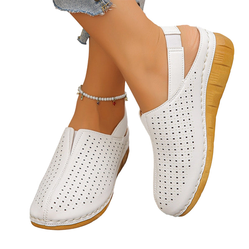 🎉Summer Explosion🏖️Women's Casual Perforated Wedge Slingback Sandals