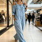 🔥Limited-time offer-Loose Fit Wide-Leg Overall Jumpsuit with Pockets