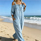 🔥Limited-time offer-Loose Fit Wide-Leg Overall Jumpsuit with Pockets