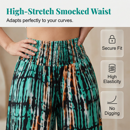 🔥New Arrivals & Special Offers-Women's Smocked High Waist Wide-Leg Pants