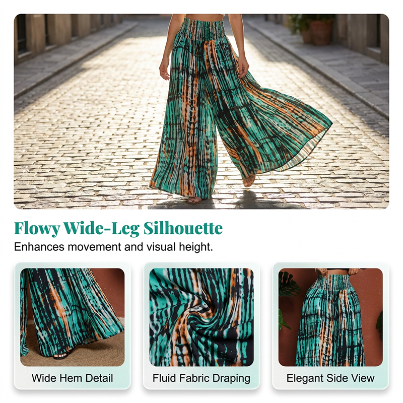 🔥New Arrivals & Special Offers-Women's Smocked High Waist Wide-Leg Pants