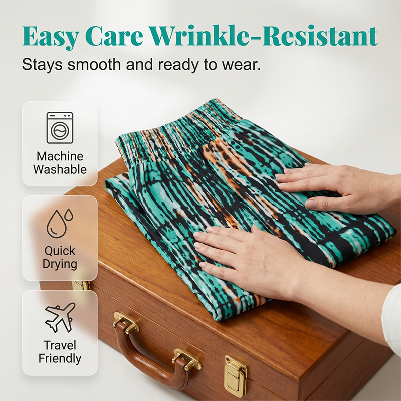 🔥New Arrivals & Special Offers-Women's Smocked High Waist Wide-Leg Pants