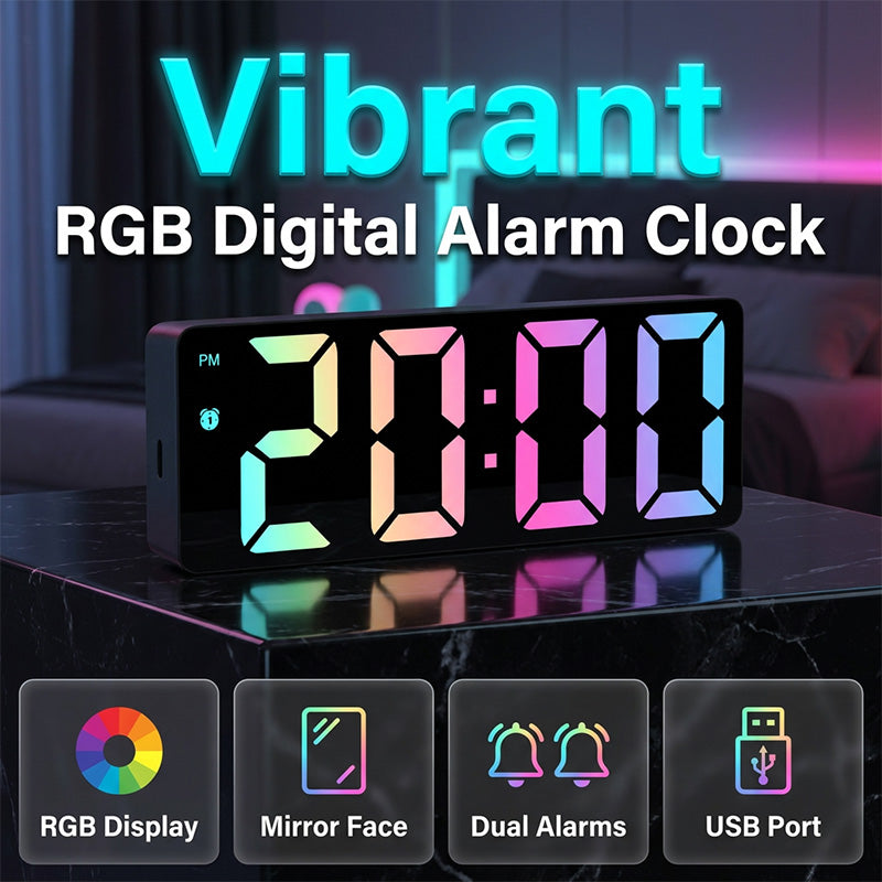 🎉 Last Day Promotion-50% OFF-LED Digital Alarm Clock with Mirror Surface
