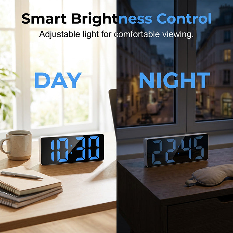 🎉 Last Day Promotion-50% OFF-LED Digital Alarm Clock with Mirror Surface