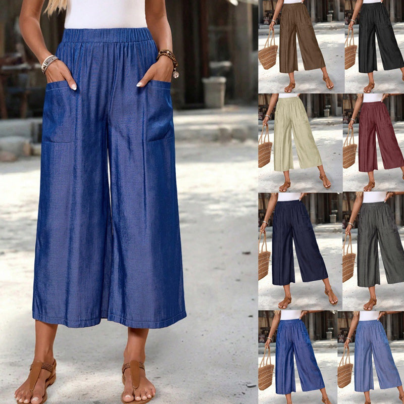 🎉 Last Day Promotion-50% OFF-Women's Summer Wide-Leg Capri Pants