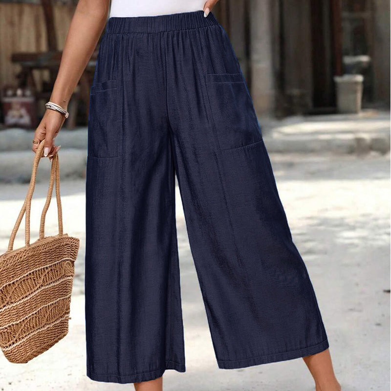 🎉 Last Day Promotion-50% OFF-Women's Summer Wide-Leg Capri Pants