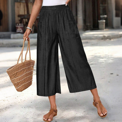🎉 Last Day Promotion-50% OFF-Women's Summer Wide-Leg Capri Pants