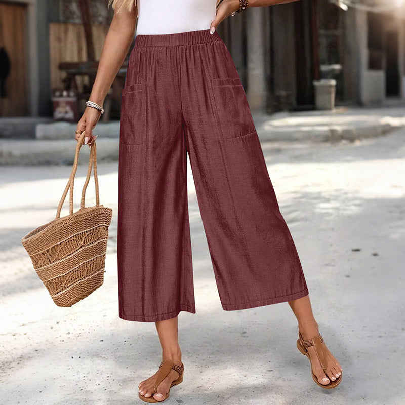 🎉 Last Day Promotion-50% OFF-Women's Summer Wide-Leg Capri Pants