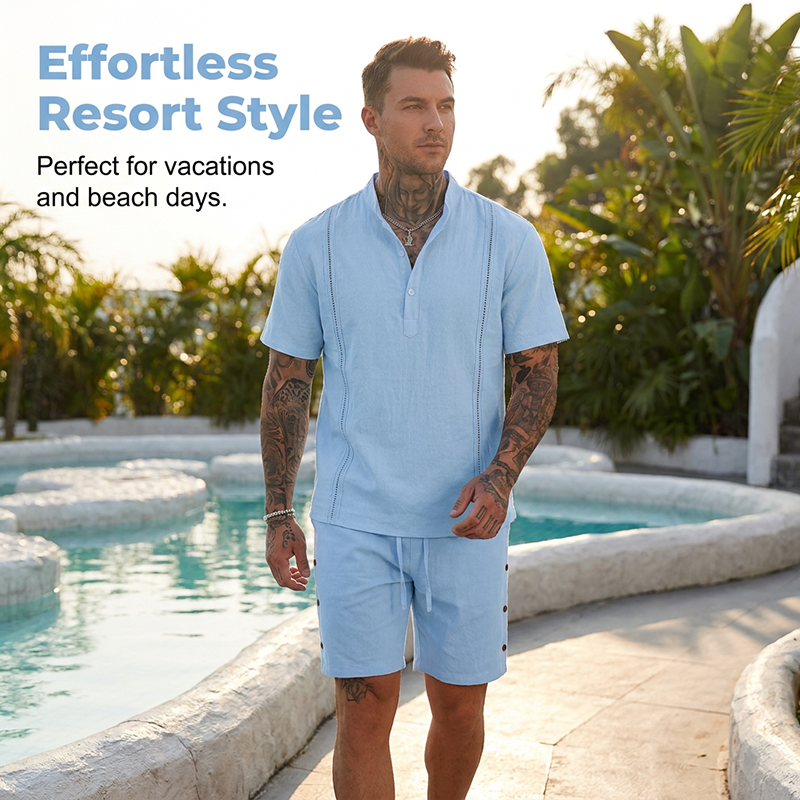 Men's Breathable Casual Two-Piece Set