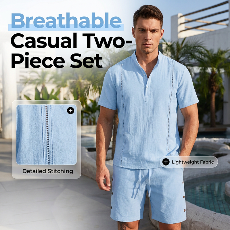 Men's Breathable Casual Two-Piece Set