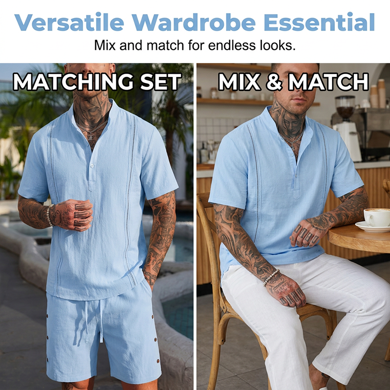 Men's Breathable Casual Two-Piece Set