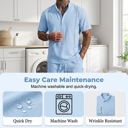 Men's Breathable Casual Two-Piece Set