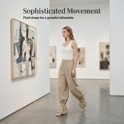 ⏳Limited-time 50% off⏰Women's Pleated Lantern Pants with Ruffled Cuffs👖