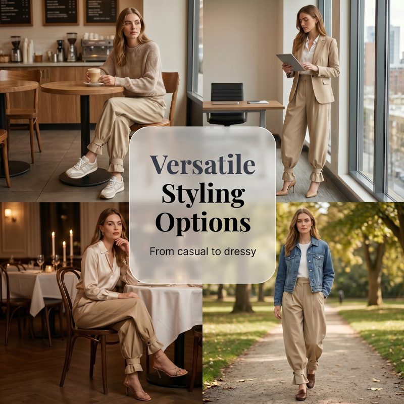 ⏳Limited-time 50% off⏰Women's Pleated Lantern Pants with Ruffled Cuffs👖