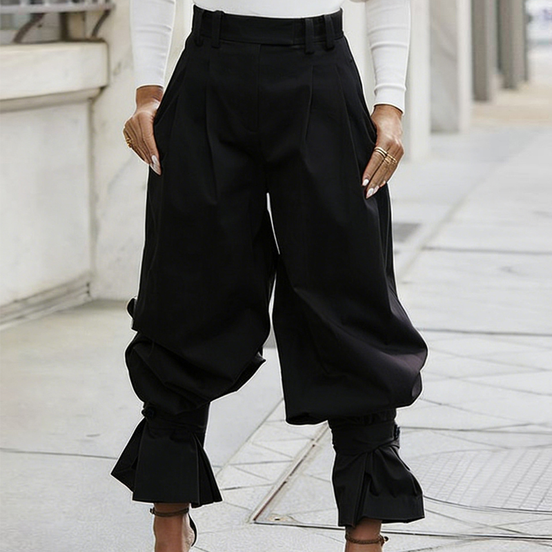 ⏳Limited-time 50% off⏰Women's Pleated Lantern Pants with Ruffled Cuffs👖