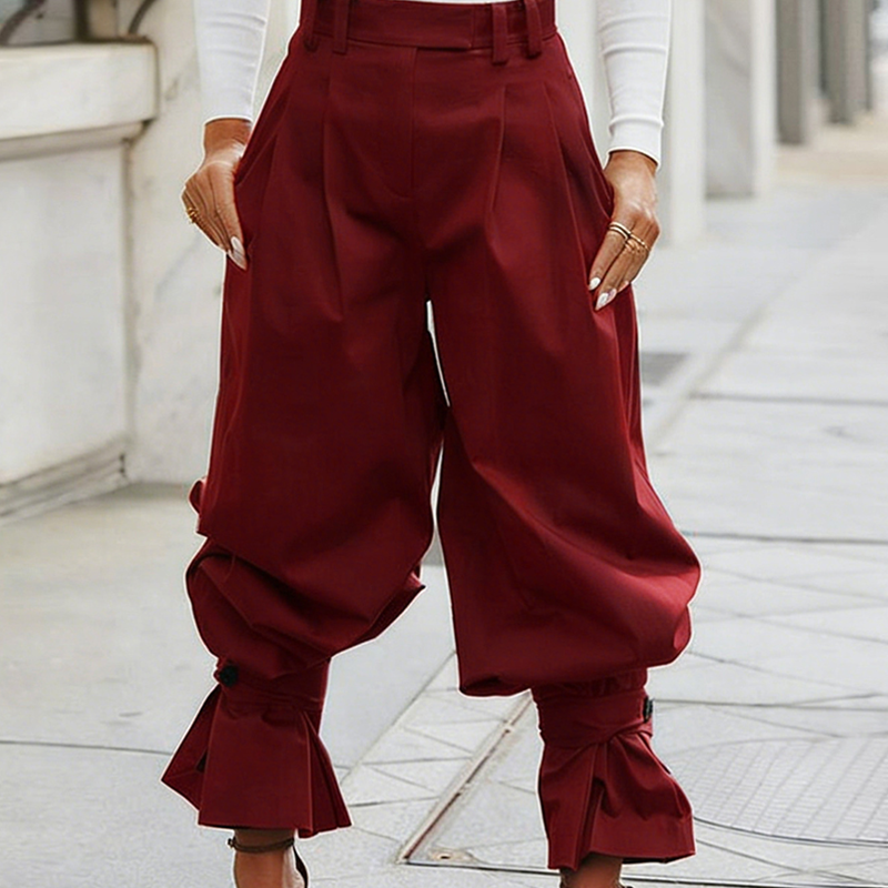 ⏳Limited-time 50% off⏰Women's Pleated Lantern Pants with Ruffled Cuffs👖