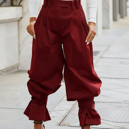 ⏳Limited-time 50% off⏰Women's Pleated Lantern Pants with Ruffled Cuffs👖