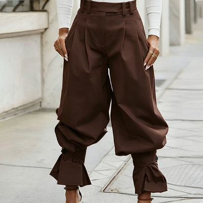 ⏳Limited-time 50% off⏰Women's Pleated Lantern Pants with Ruffled Cuffs👖