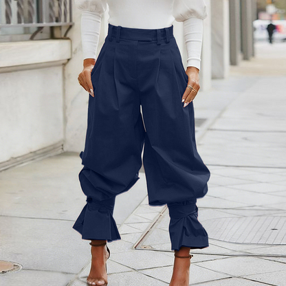 ⏳Limited-time 50% off⏰Women's Pleated Lantern Pants with Ruffled Cuffs👖