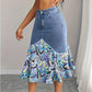 Women's High Waist Denim Mermaid Skirt