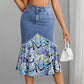 Women's High Waist Denim Mermaid Skirt