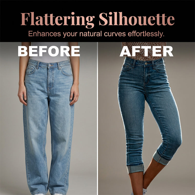 🎁 Hot Sale 50% OFF 🔥Women's Casual High Waist Stretch Capri Jeans