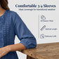 Women's Embroidered V-Neck Linen Dress