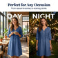 Women's Embroidered V-Neck Linen Dress