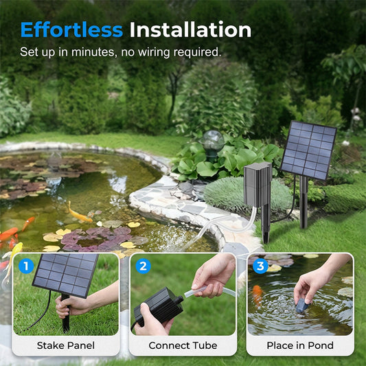 Over 50,000 units sold! 💧🐟 50% off!🔥Solar Pond Aerator with Air Pump