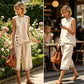 Women's Sleeveless Top & Wide-Leg Shorts Set