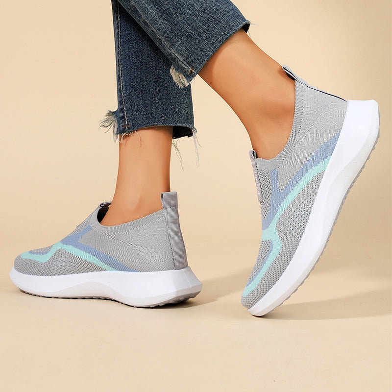Women's Breathable Knit Slip-On Sneakers