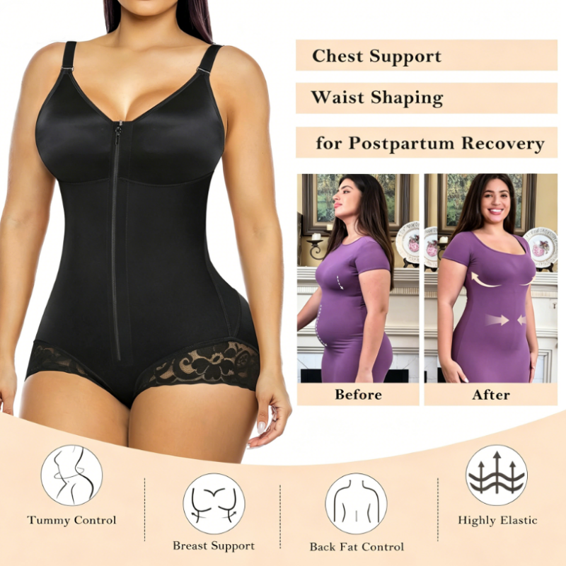 💃 LIMITED-TIME 50% OFF! ✨ Women's Zip-Up Shapewear Bodysuit – Tummy Control, Full-Body Smoothing 🌟