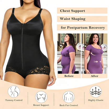 💃 LIMITED-TIME 50% OFF! ✨ Women's Zip-Up Shapewear Bodysuit – Tummy Control, Full-Body Smoothing 🌟