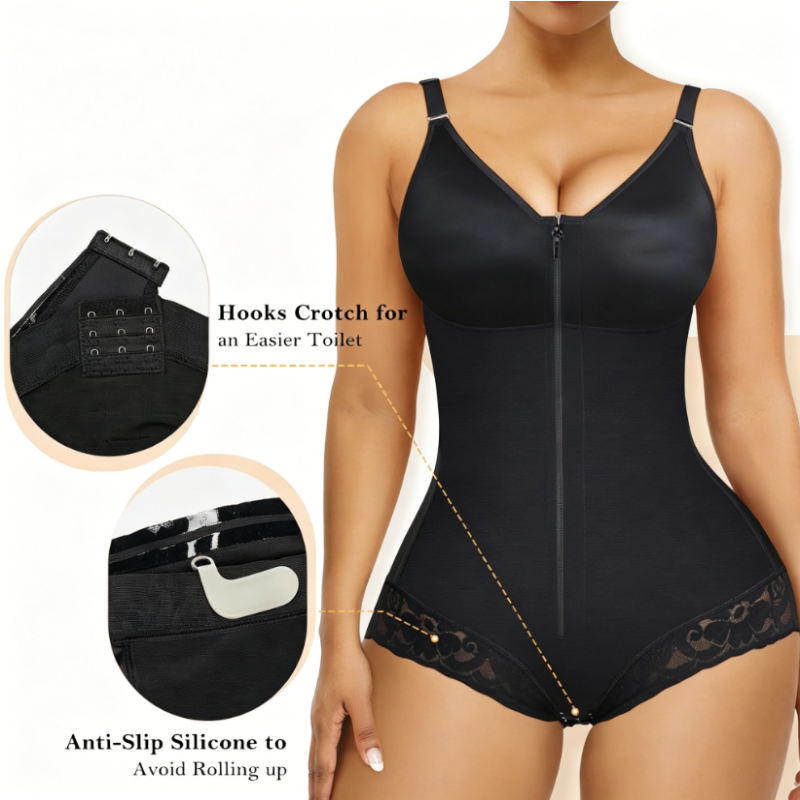 💃 LIMITED-TIME 50% OFF! ✨ Women's Zip-Up Shapewear Bodysuit – Tummy Control, Full-Body Smoothing 🌟