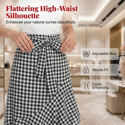 ⏰🔥LIMITED TIME 50% OFF!🔥Women's High-Waist Asymmetrical Ruffle Maxi Skirt
