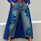 🥳 59% OFF! 🥳 Artistic Flower Wide-Leg Jeans for Women